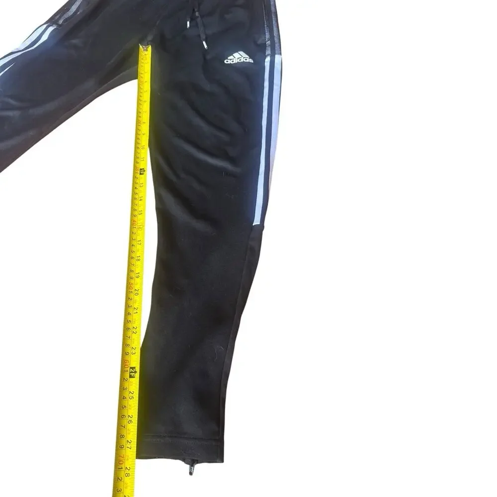 Adidas Aeroready Track Pants Drawstring Skinny Fit Black Women’s SZ M 26 X28 GUC